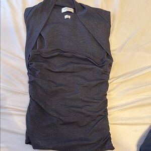 Aritzia Gray Ruched Cut Out Tank Top